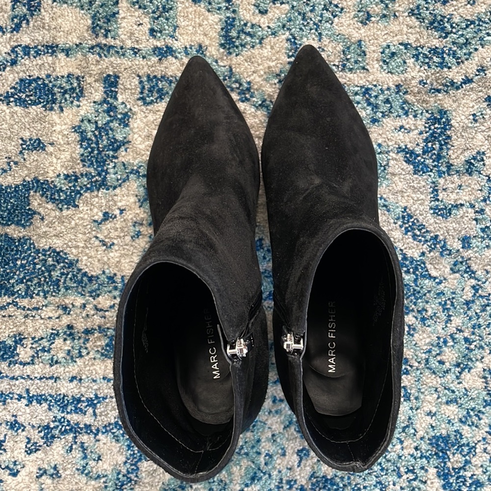 Marc Fisher Retire Black Suede Booties - Picture 5 of 6